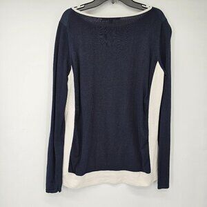 346 Brooks Brothers Navy-Blue Long Sleeve Top, minor flaws as show in picture